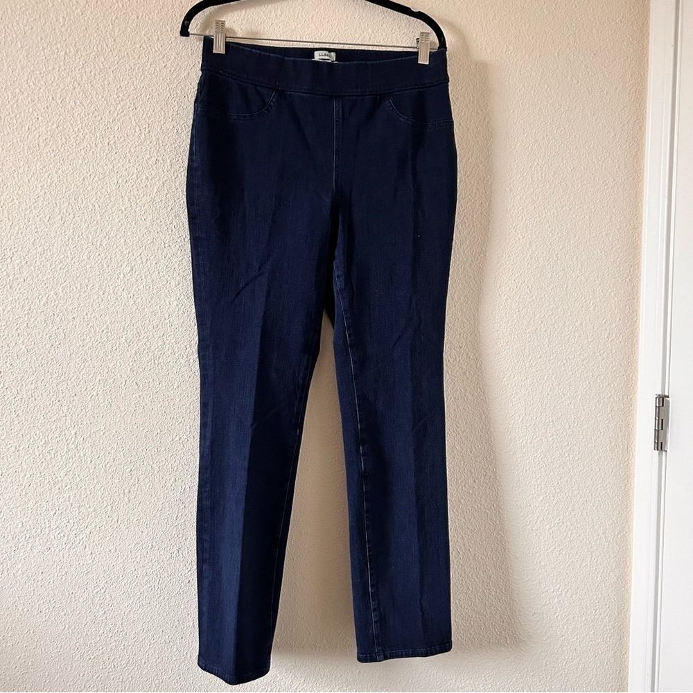 L.L. Bean Classic Fit Pull On Jeans Jegging Blue Women Size 12